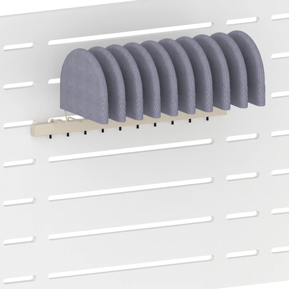 Barre porte-bonnets (panneau Slatwall) — coloris beige