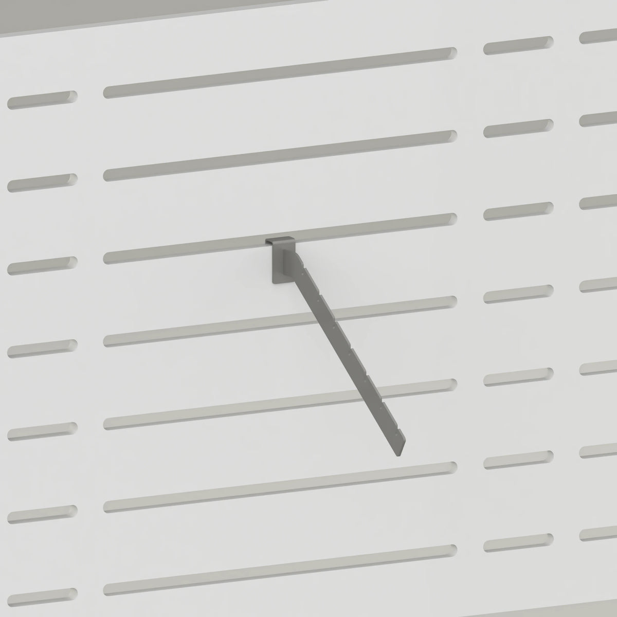 Bras en cascade pour portant (panneau Slatwall) — coloris gris