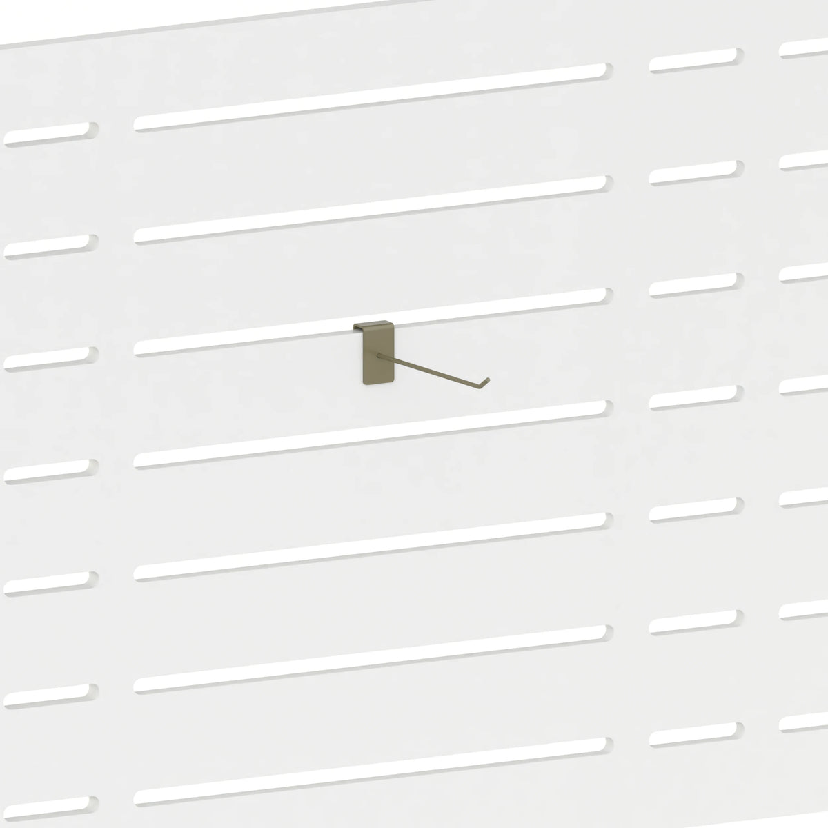 Broche à picots 20 cm (panneau Slatwall) — coloris kaki
