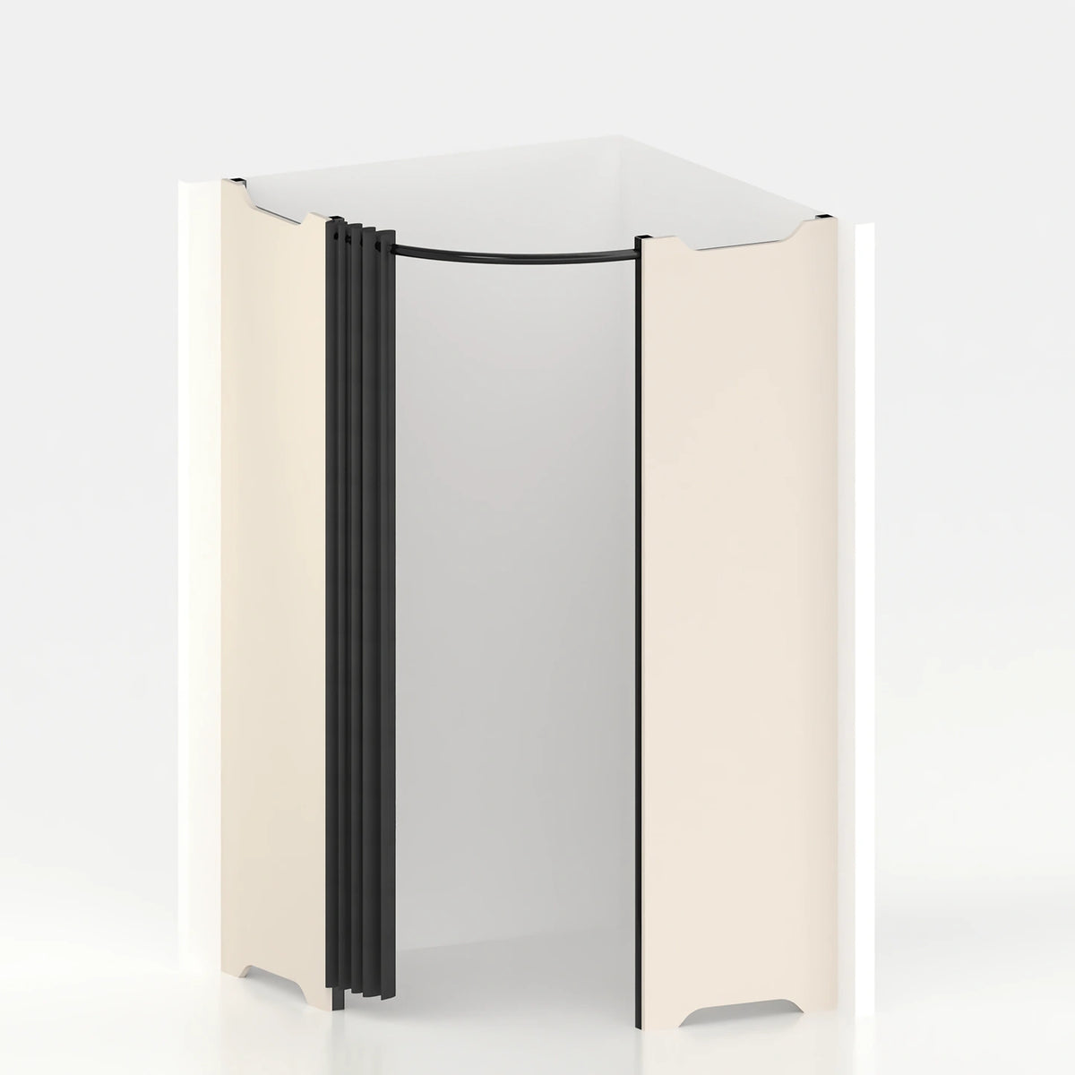 Corner fitting room Ø 120 cm