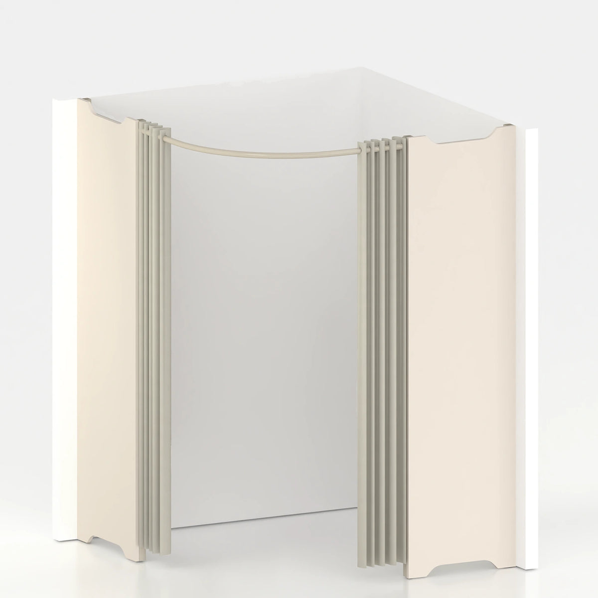 Accessible corner fitting room Ø 150 cm