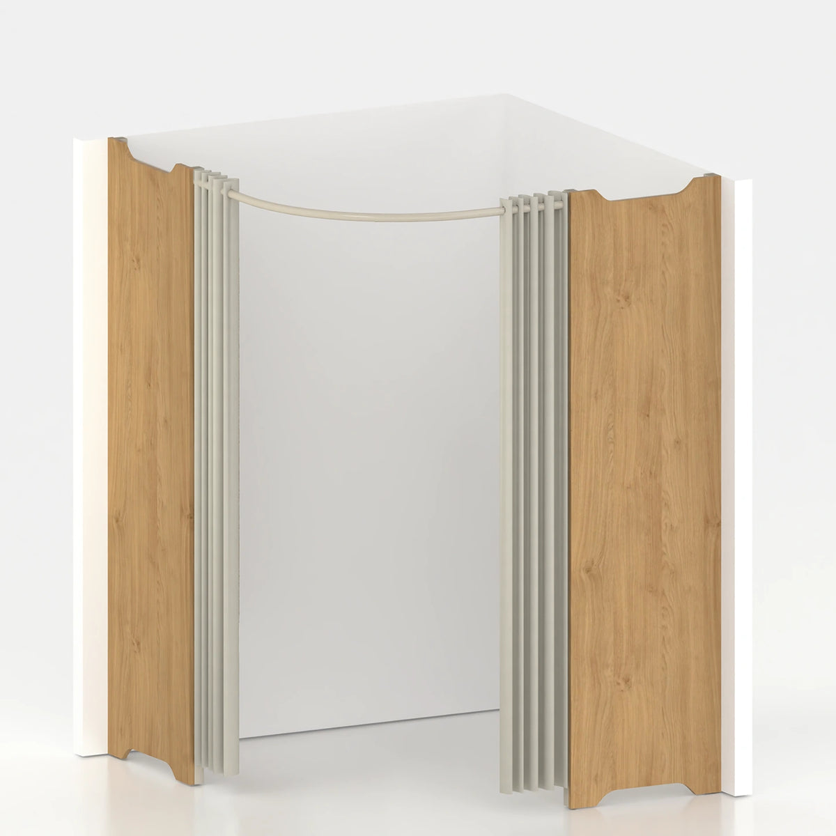 Accessible corner fitting room Ø 150 cm
