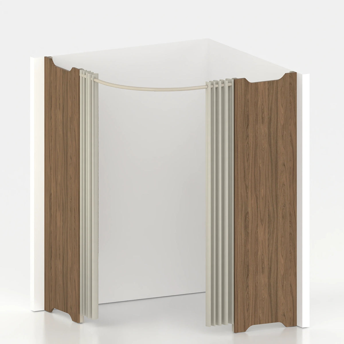 Accessible corner fitting room Ø 150 cm