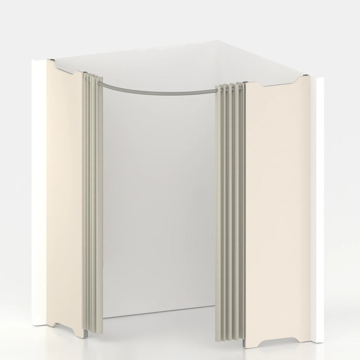 Accessible corner fitting room Ø 150 cm