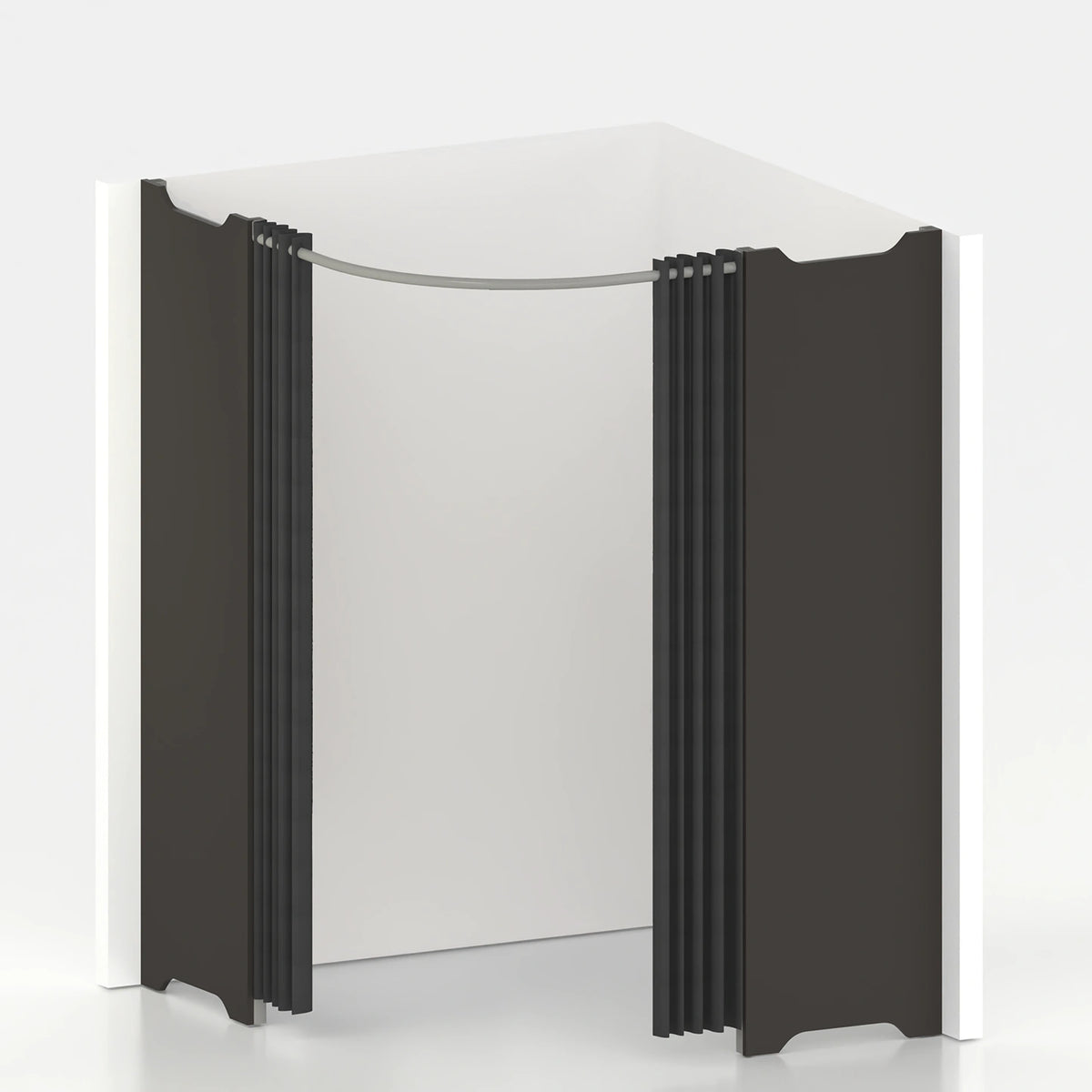 Accessible corner fitting room Ø 150 cm