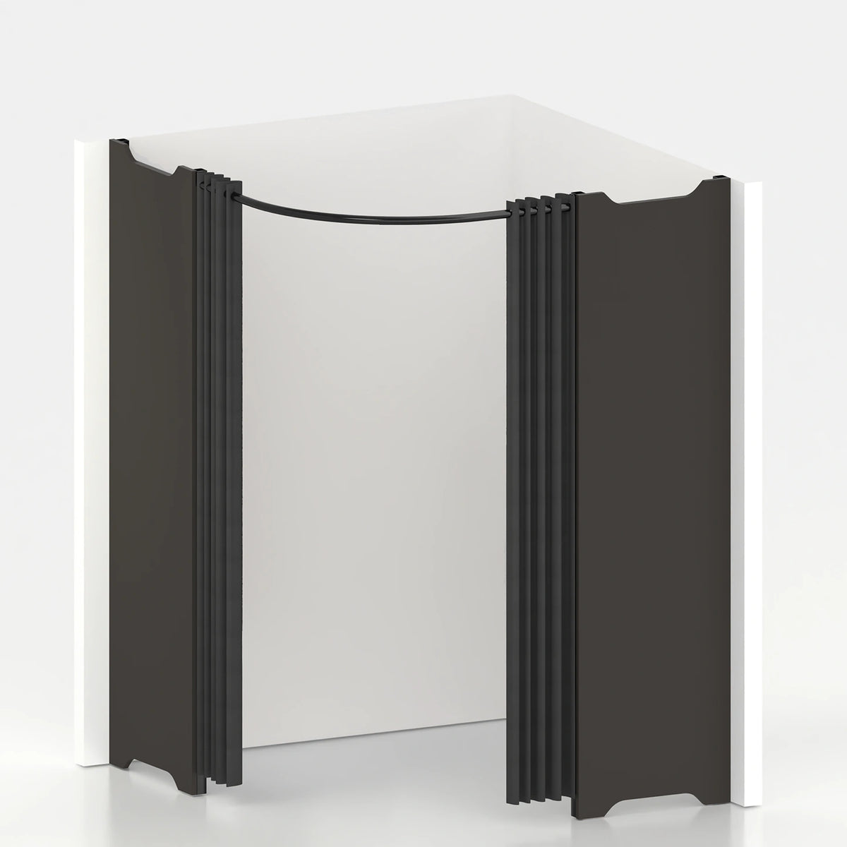 Accessible corner fitting room Ø 150 cm