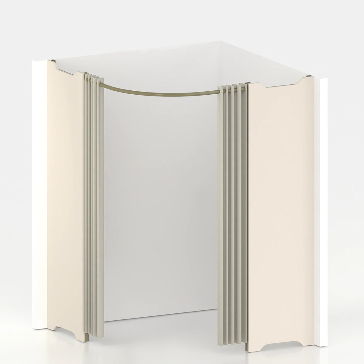 Accessible corner fitting room Ø 150 cm