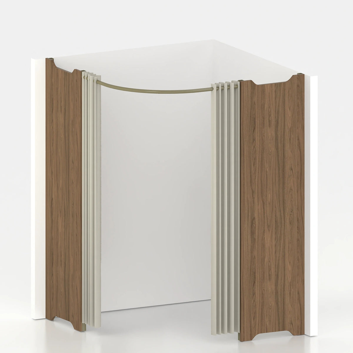 Accessible corner fitting room Ø 150 cm
