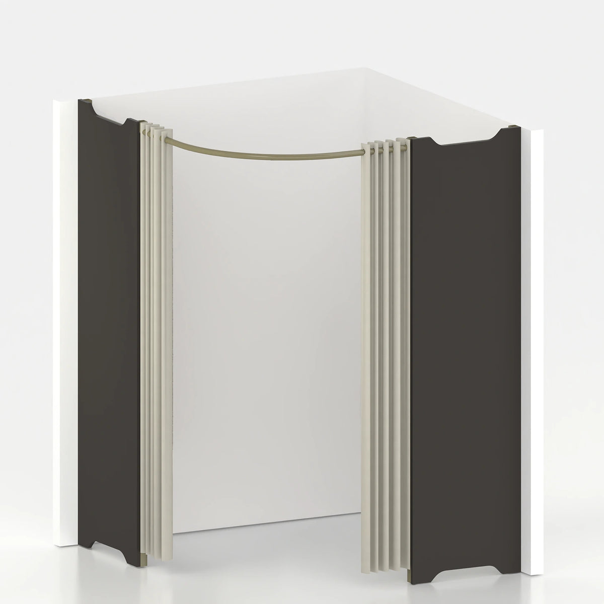 Accessible corner fitting room Ø 150 cm