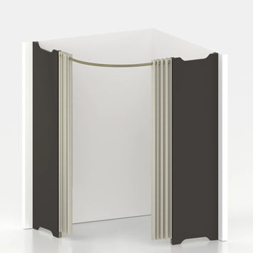 Accessible corner fitting room Ø 150 cm