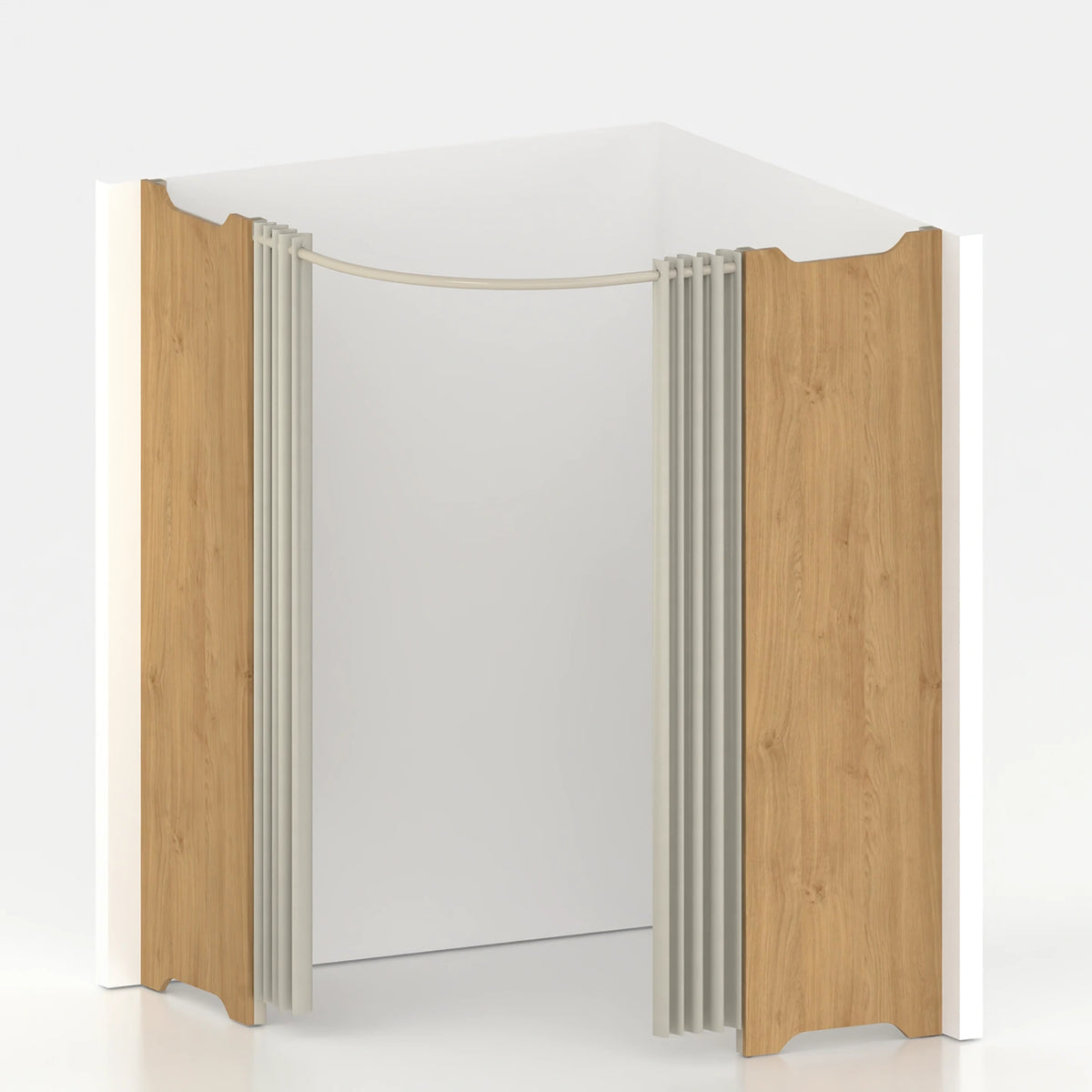 Accessible corner fitting room Ø 150 cm