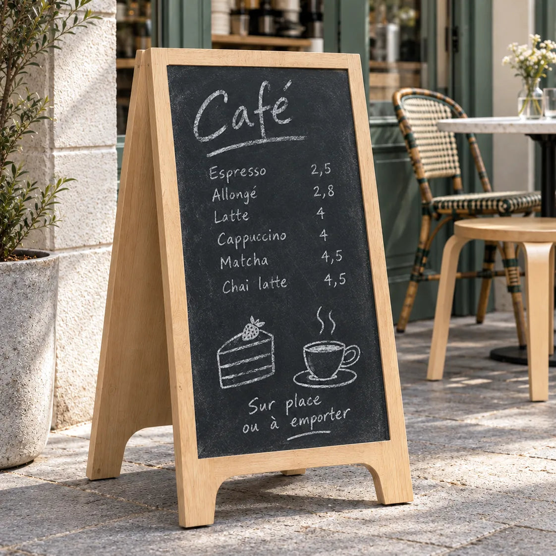 A-frame sidewalk sign