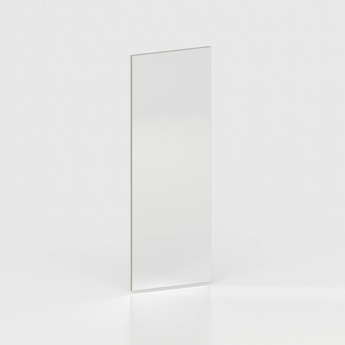 Wall mirror on wooden panel