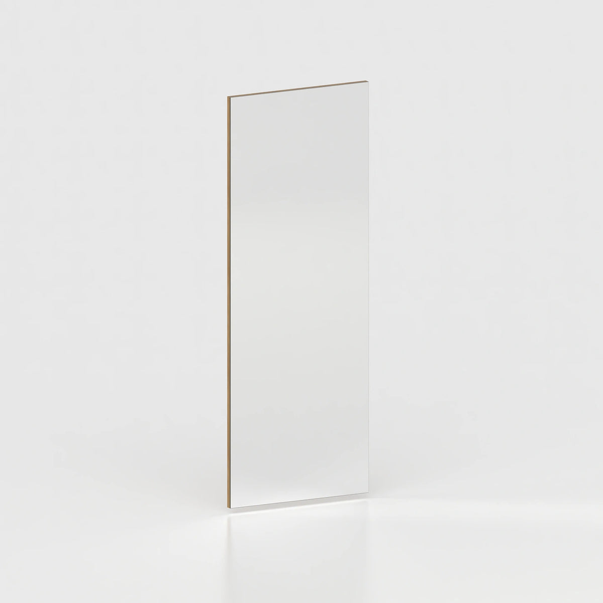 Wall mirror on wooden panel