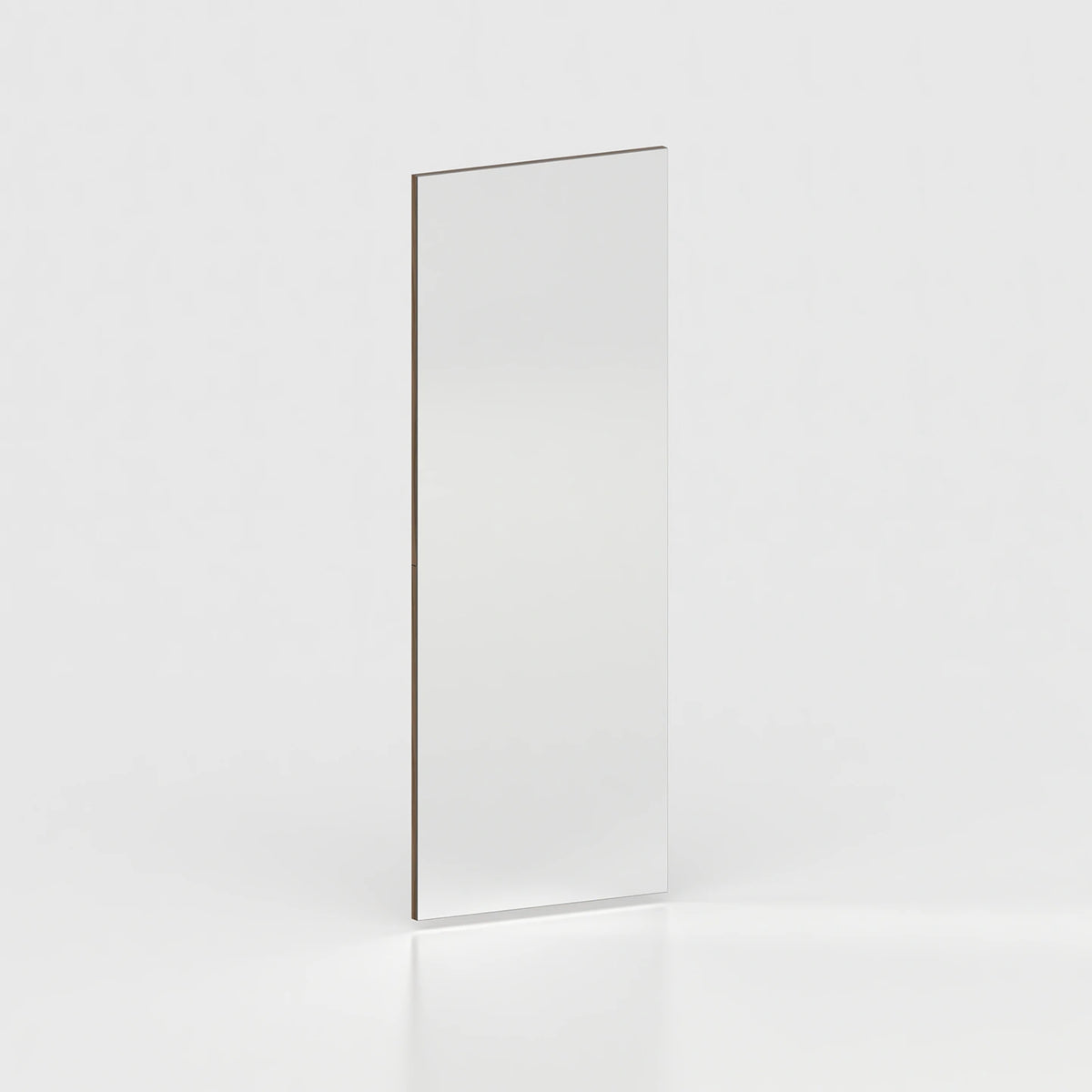 Wall mirror on wooden panel