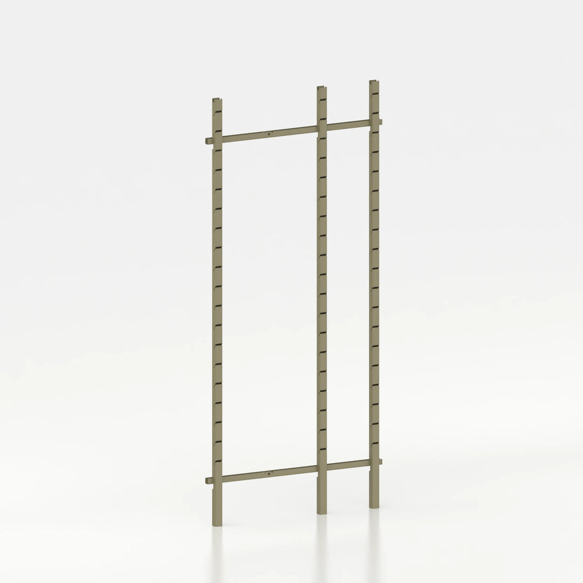Kit d'agencement 100 cm (1 module 60 cm + 1 module 30 cm) avec 3 montants Poto et jeu de lisses 100 cm — coloris vert kaki