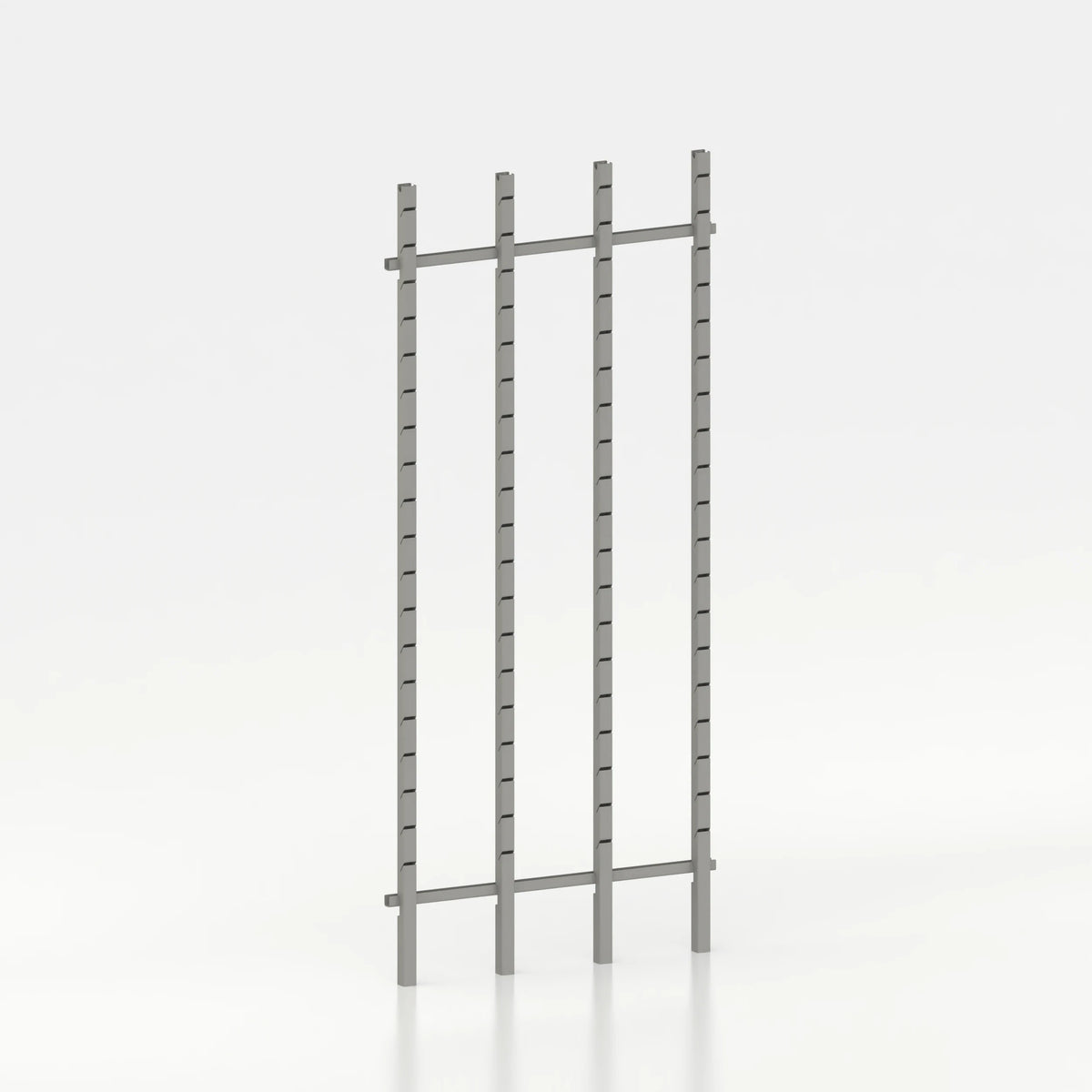 Kit d'agencement 100 cm (3 modules 30 cm) avec 4 montants Poto et jeu de lisses 100 cm — coloris gris