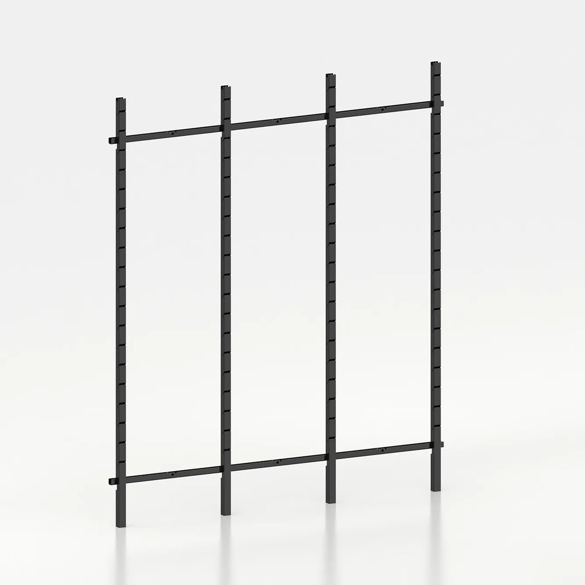 Kit d'agencement 190 cm (3 modules 60 cm) avec 4 montants Poto et jeu de lisses 190 cm — coloris noir