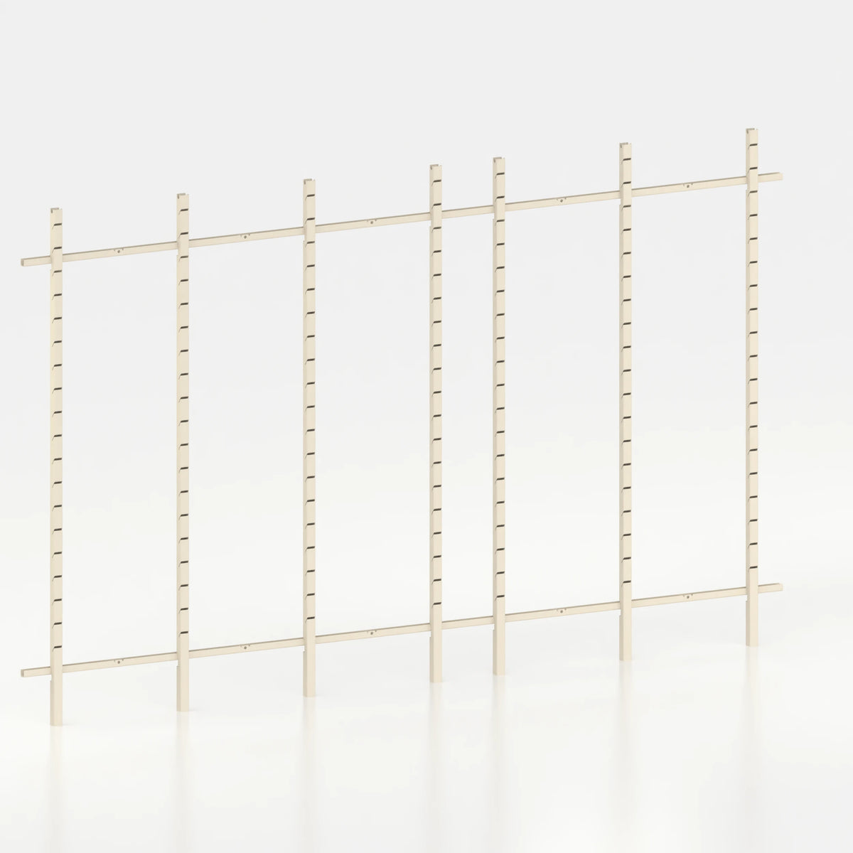 Kit d'agencement linéaire 360 cm avec montants Poto pour boutique — coloris beige