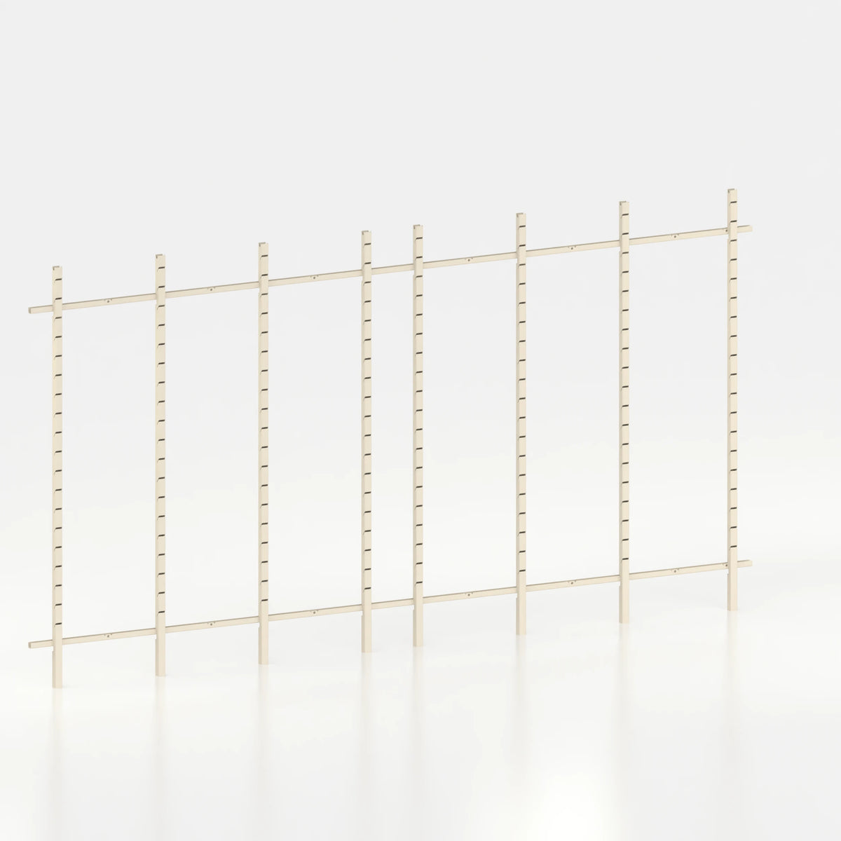 Kit d'agencement linéaire 420 cm avec montants Poto pour boutique — coloris beige