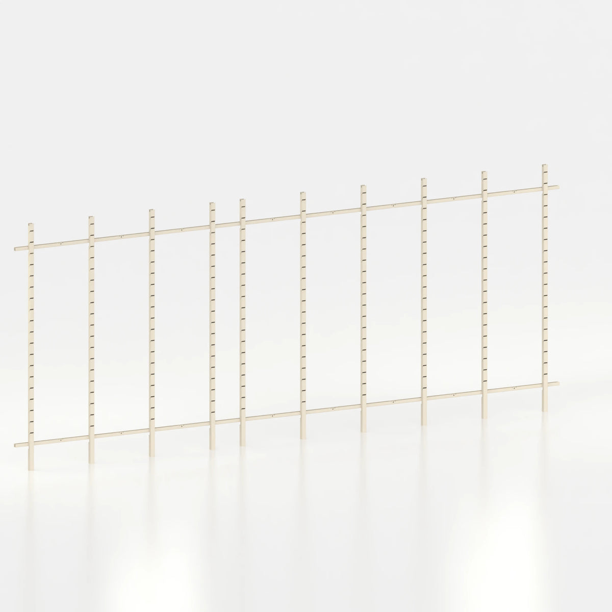 Kit d'agencement linéaire 540 cm avec montants Poto pour boutique — coloris beige