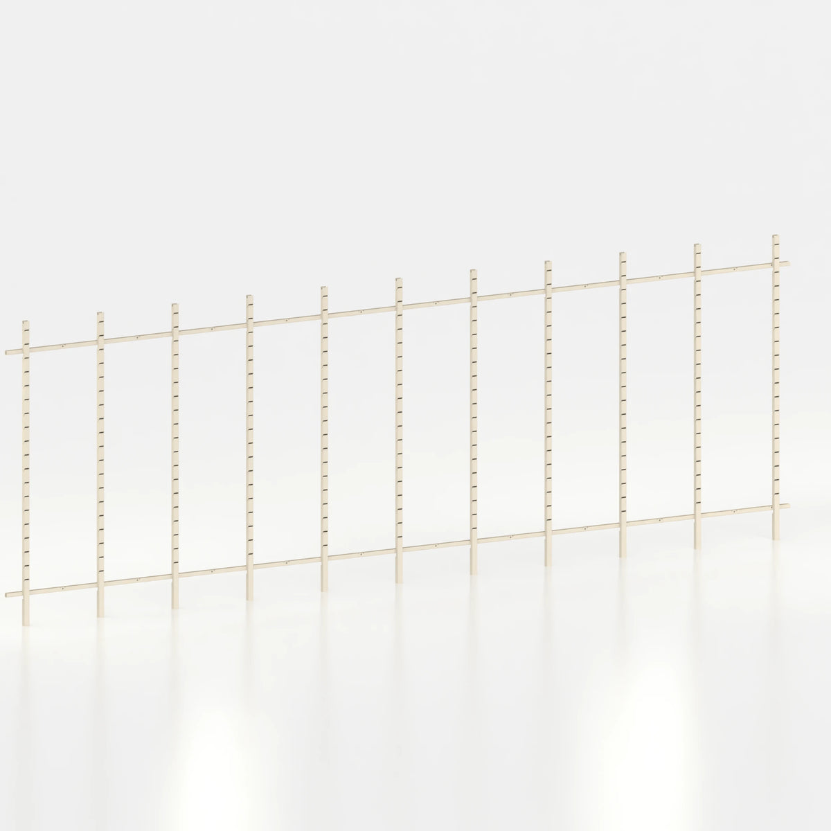 Kit d'agencement linéaire 630 cm avec montants Poto pour boutique — coloris beige