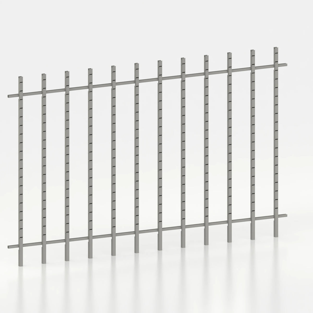 Kit d'agencement mural 360 cm avec montants Poto pour magasin — coloris gris