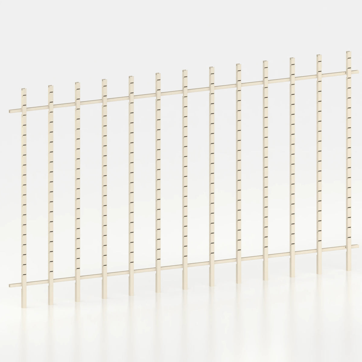 Kit d'agencement mural 390 cm avec montants Poto pour magasin — coloris beige