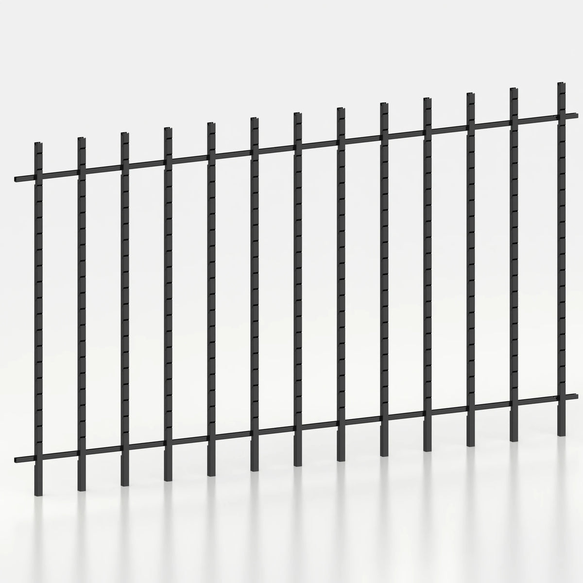 Kit d'agencement mural 390 cm avec montants Poto pour magasin — coloris noir