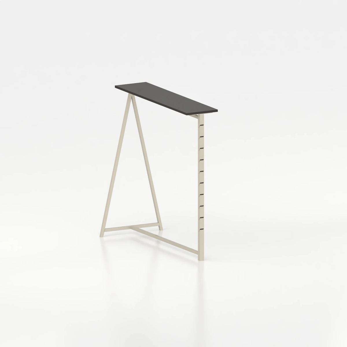 Présentoir penderie pour îlot central concept store — bois noir et coloris beige