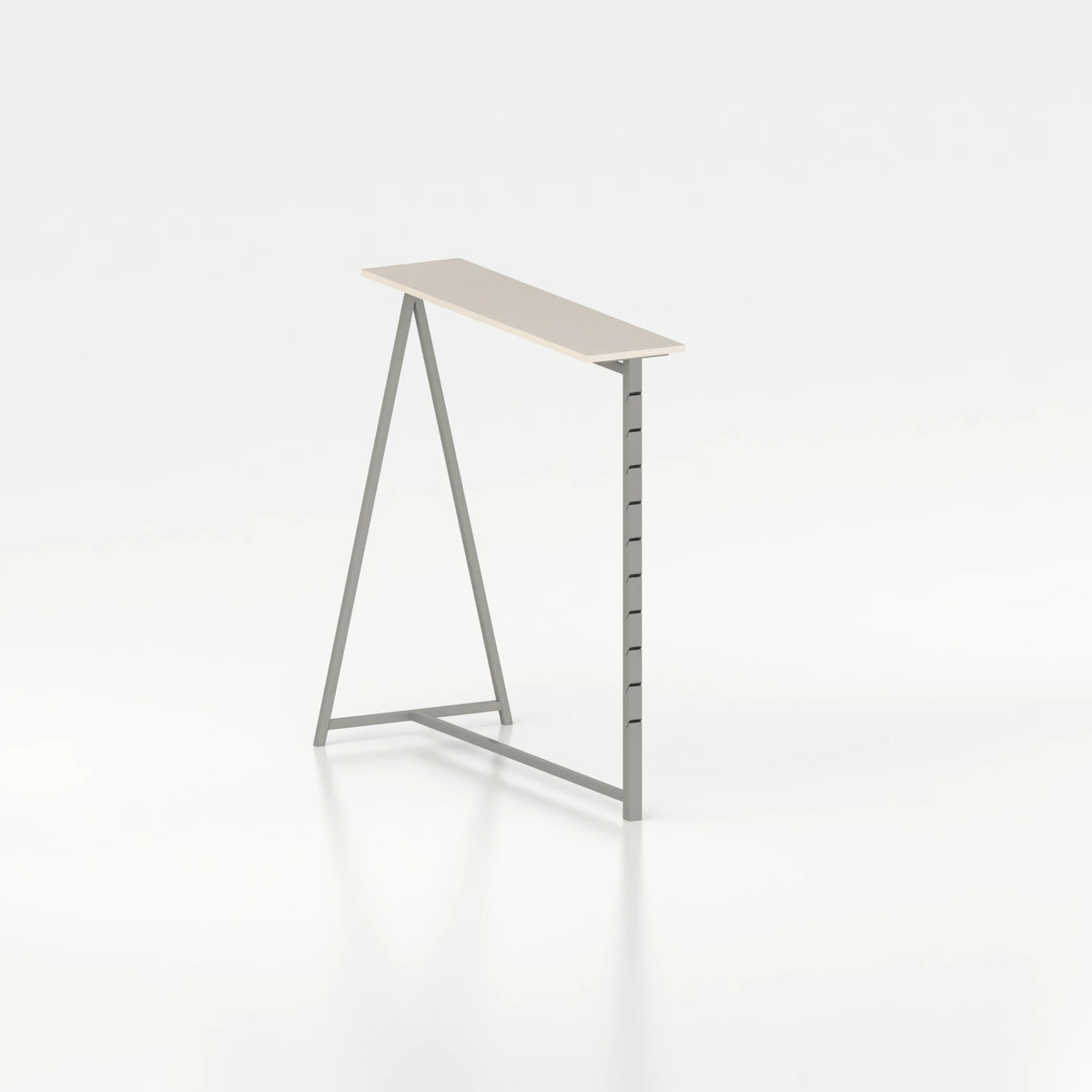 Présentoir penderie pour îlot central concept store — bois beige et coloris gris