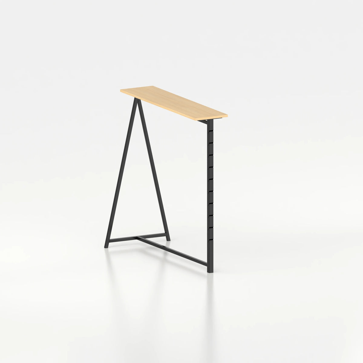 Présentoir penderie pour îlot central concept store — bois chêne clair et coloris noir