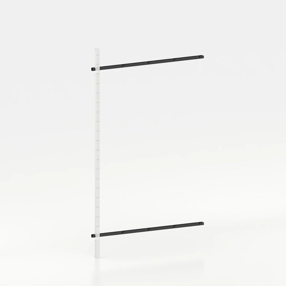 Rail mural d'agencement avec lisses de 130 cm magasin — coloris noir