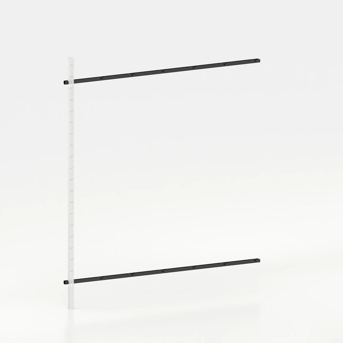 Rail mural d'agencement avec lisses de 190 cm vente — coloris noir