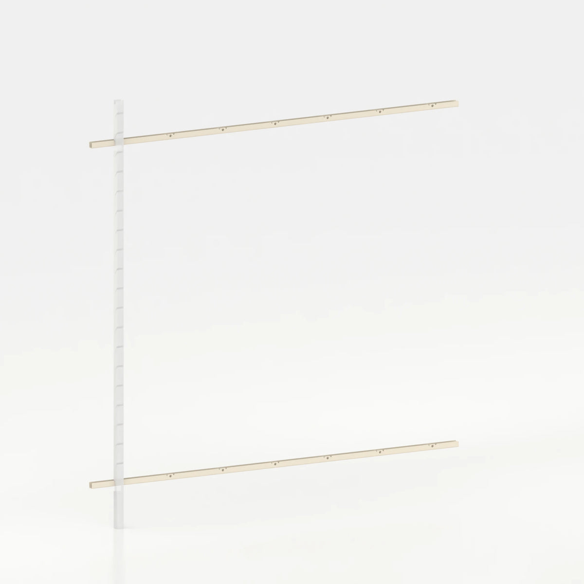 Rail mural d'agencement avec lisses de 210 cm commerce — coloris beige