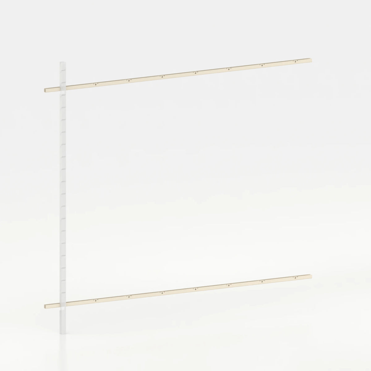 Rail mural d'agencement avec lisses de 240 cm magasin — coloris beige
