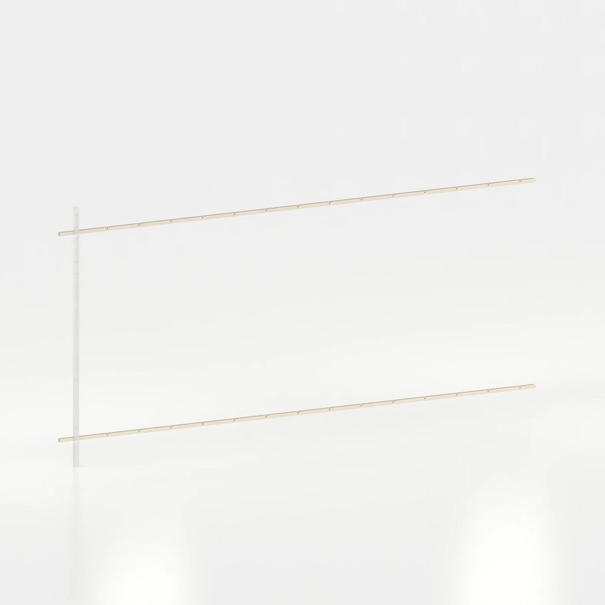 Rail mural d'agencement avec lisses de 450 cm showroom — coloris beige