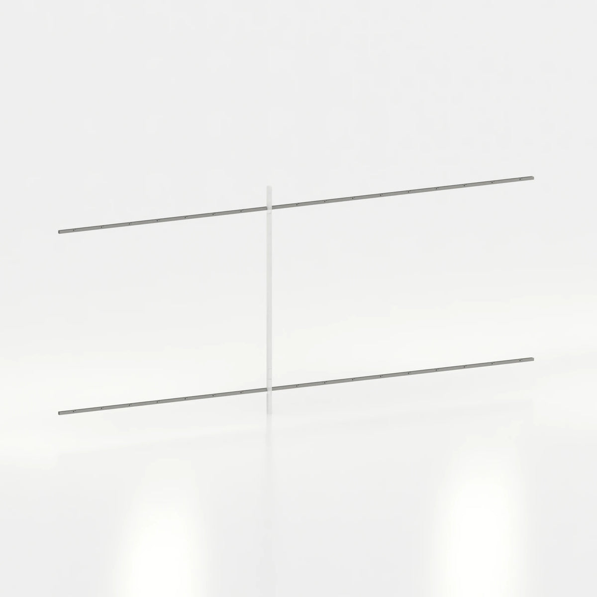 Rail mural d'agencement avec lisses de 510 cm magasin — coloris gris