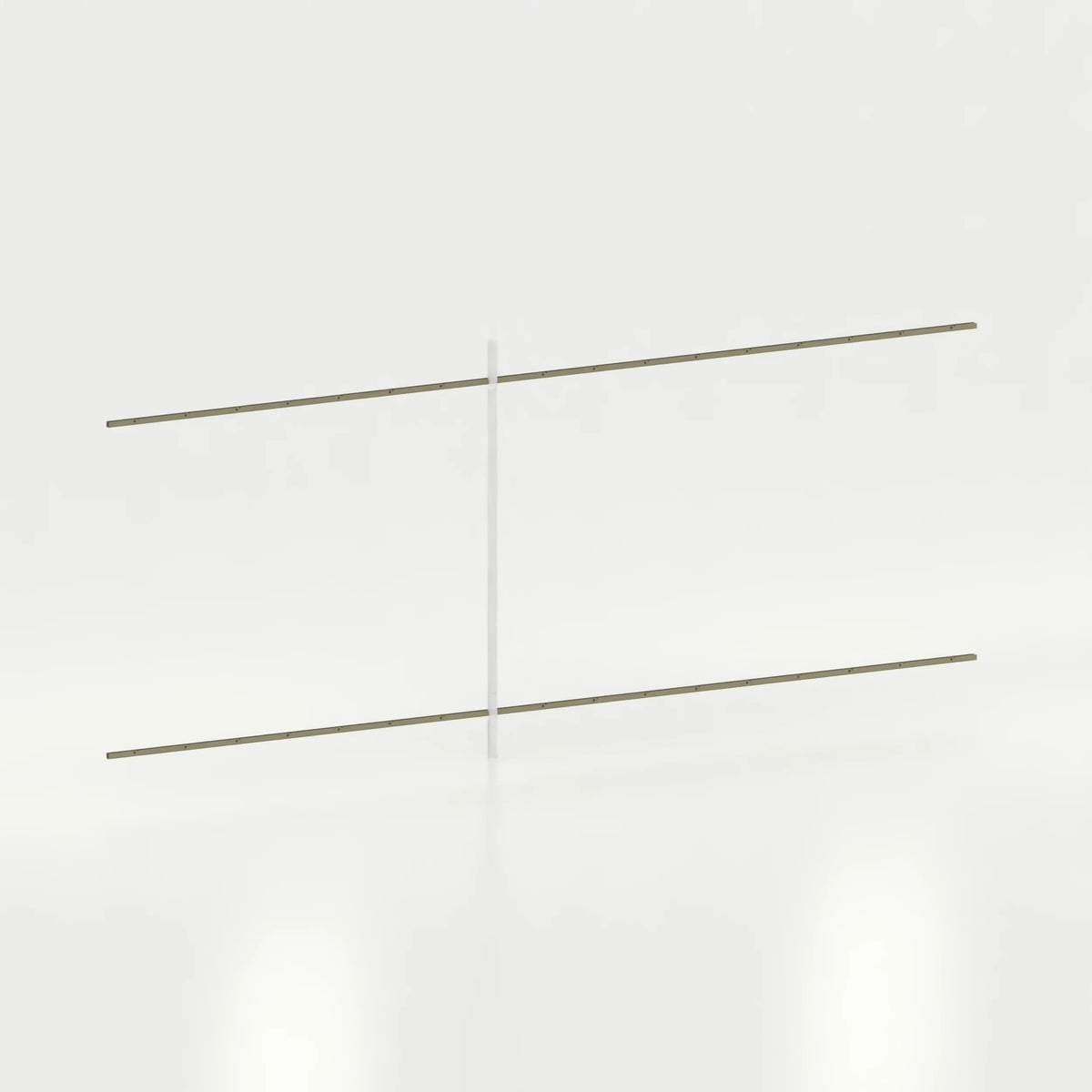 Rail mural d'agencement avec lisses de 510 cm magasin — coloris kaki