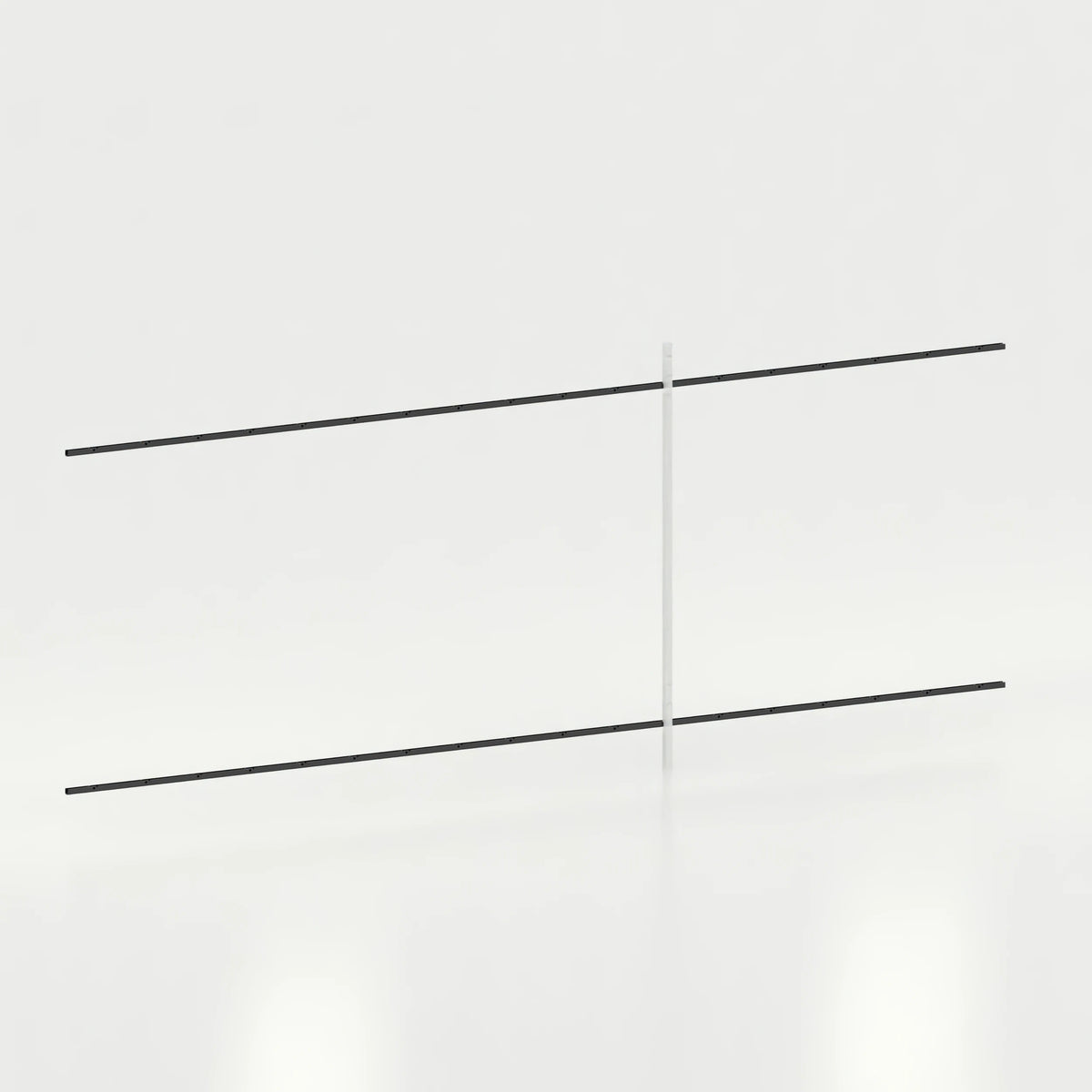 Rail mural d'agencement avec lisses de 540 cm boutique — coloris noir