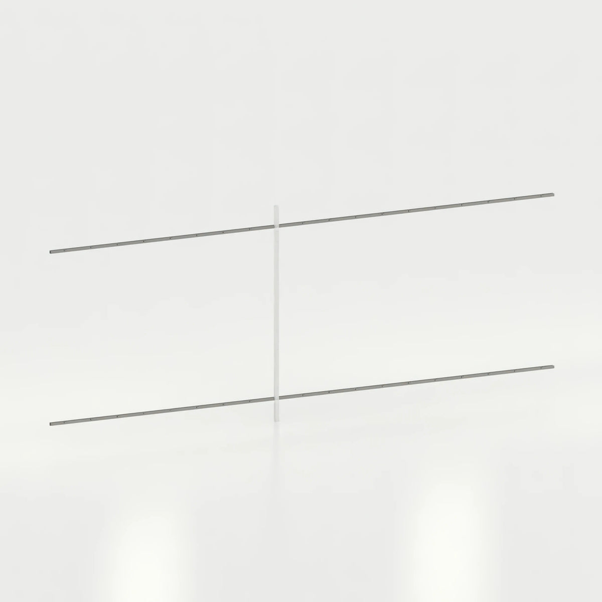 Rail mural d'agencement avec lisses de 570 cm commerce — coloris gris